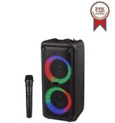 Resim Torima KTS-1973 Siyah Mikrofonlu RGB Ledli Taşınabilir Bluetooth Hoparlör Parti Speaker 