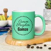 Resim Yeşil Renk Canım Sevgilim İsimli Kupa Bardak 