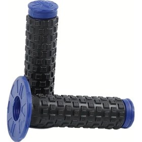 Resim Tongdashop Motosiklet Tutma Kaymaz Dirt Bisiklet Gripleri 7/8" Mavi Siyah Universal Motocross 