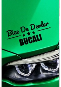 Resim İzmir Buca Siyah Çıkartma İzmir Bize De Derler Bucalı 40x15 Cm Araç Etiketi 40 CM - Siyah 