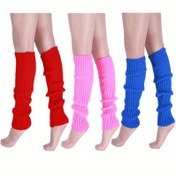 Resim 1 çift Bacak Isıtıcı - Kadınlar için Moda Neon Bacak Isıtıcıları 80'ler Spor Partisi Yoga Aksesuarları Boyut: 49.99*7.98cm 