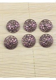 Resim Ceket Düğmesi Dantel Desenli Bakır 6 Lı Set 52771510121250 
