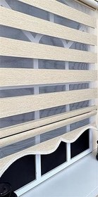 Resim StorBurada Zebra Stor Perde Sütlü Kahve Etek Dilimli Z-STB400V03 Sütlü Kahve 150 x 260 
