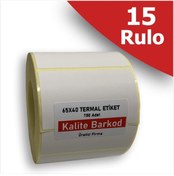 Resim Kalite Barkod 60x40 Termal Etiket | 15 Rulo Barkod Etiketi 