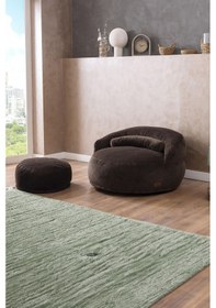 Resim Good Night Felix Lüx Puf Koltuk 7 Renk Yıkanabilir 3 Lü Takım Kahve 