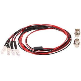 Resim Yunboo 1/10 1/8 Rc Araba Işıklı Seti - 4 Led 2 Beyaz, 2 Kırmızı - Alıcı Bağlantılı Plastik/metal 