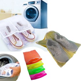 Resim By Nevser® Çamaşır Makinesi Içinde Ayakkabı Terlik Yıkama Filesi Fermuarlı 