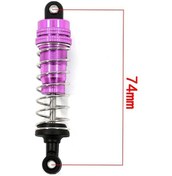 Resim Novahub Wltoys 1/14 144001 Araçlar İçin 4 Adet Mor Metal Amortisör Seti - Alüminyum Amortisörler, 61-74cm Uzunluk, Optimizasyonlu Amortisörler 