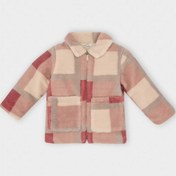 Resim DeFacto Kız Bebek Gömlek Yaka Fermuarlı Kare Desenli Welsoft Pelüş Hırka D3826A524WNBR277 Bordo 