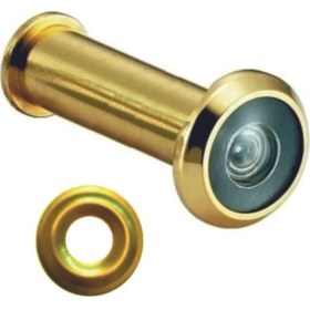 Resim 50X75 Sarı Çelik Kapı Dürbünü, Pul Dahil, Yüksek Kalite ve Dayanıklılık 