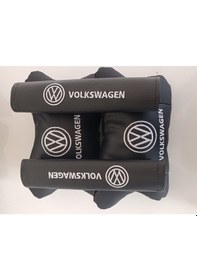 Resim Volkswagen Uyumlu Beyaz Oto Boyun Yastığı +emniyet Kemer Pedi Beyaz 