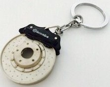 Resim Sportif Anahtarlık Siyah Kaliper Krom Disk 