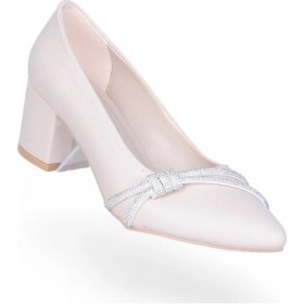 Resim Ayakcenter Pıno1 Kadın 7cm Topuklu Ayakkabı Krem 