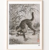 Resim Kurbağa Yakalayan Kedi, Poster 