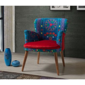 Resim mobilyabazari Etnik Desen Kırmızı Çay Seti Tekli Koltuk,berjer (SALON, BALKON, OFİS) 