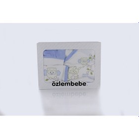 Resim Özlem Bebe Desenli 5li Zıbın Set Bebemavisi Bebe Mavi 