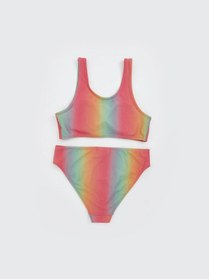 Resim LC Waikiki LCW Kids Karişik Hızlı Kuruyan UV Korumalı Kız Çocuk Bikini 