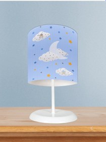 Resim Mekta Home Bebek Ve Çocuk Odası Bulut Üzerinde Uyuyan Kuzu Desenli Abajur 