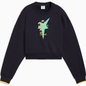 Resim ROAD TO UNITY Kadın Geniş Kesim Bisiklet Yaka SWEATSHIRT 