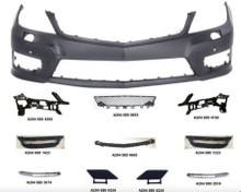 Resim Mercedes C Serisi W204 Ön Tampon Amg Set (Panjur Ve Led Hariç) 2011 Sonrası Uyumlu 