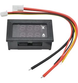Resim 0.28 inç 100V 10A Çift LED Ekranlı Voltmetre ve Ampermetre Modülü 