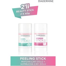 Resim Diadermine Kombucha Çayı Özlü Temizleyici Stick 40 G + Diadermine Matcha Çayı Özlü Peeling Stick 40 G 