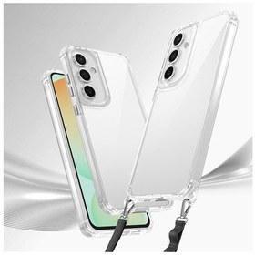 Resim Galaxy S24 Fe Uyumlu Airbagli Takılabilir Askı Aparatlı Zore Snap Silikon Kapak-şeffaf Şeffaf 