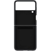 Resim SAMSUNG Galaxy Z Flip3 5G  Deri Telefon Kılıfı Siyah 