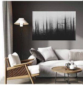 Resim Sisli Orman Yolu Kanvas Tablo 