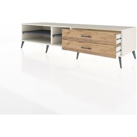 Resim Kronos Tv Ünitesi 2 Raflı 2 Çekmeceli 220x59x51 Aytaşı-antrasit/çam Antrasıt/atlas Çam - Aytası 