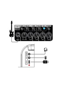 Resim Coolmusic Unıque-mını Beyaz Şarjlı Bluetooth Masaüstü Gitar Amfisi 