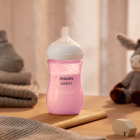 Resim Philips Avent Doğal Tepkili Pp Pembe Biberon 260ml 1+ Ay - 1 Ay 