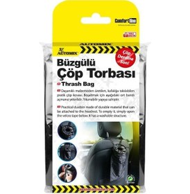 Resim Automix Büzgülü Çöp Torbası Araç İçi Pratik Çöp Kovası Yıkanabilir Dayanıklı Üniversal 011661 