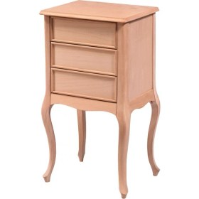 Resim Mobilya Baba Elbistan Lükens Üç Çekmeceli Komodin Cilasız Ham Ahşap 