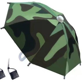 Resim Mufunye Motorsiklet Ve Telefon İçin Çok Amaçlı Kamuflaj Desenli Yağmurluk Şemsiye, 2 Bağlama Aparatı Ve Kayış İçerir 