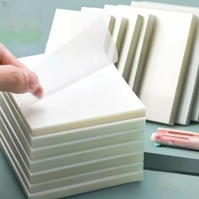 Resim Şeffaf Kendinden Yapışkanlı Su Geçirmez Yapışkan Not Defteri İzleme, Düzeltme ve Not Kayıt İçin İdeal, Okul ve Ofis İçin Uygun - S, M ve L Boyutları Mevcut 50 Sayfa/Kırtasiye 