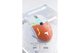 Resim Torima Oyuncu Mouse Rgb Aydınlatma Kablolu Gaming Mouse TM24 Beyaz 