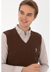 Resim U.s. Polo Assn. Erkek Kahverengi Süveter 50318160-vr029 Kahverengı 