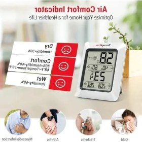 Resim Hakay Dijital Termo-Higrometre, Sıcaklık ve Nem Ölçer 