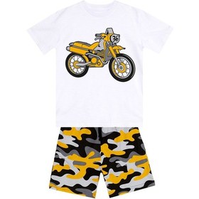 Resim Denokids Mshb&g Motorcycle Erkek Çocuk T-shirt Şort Takım Çok Renkli 