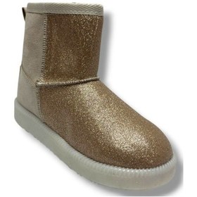 Resim Arzen Bebe 620f-26 Süet Simli Deri İçi Kürklü Anatomik Kız Çocuk Bot 31-36 Bej 