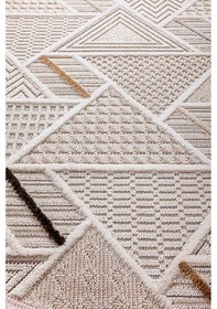 Resim Enti Bonn 8805 Krem Daire Iskandinav Halı Salon Halısı Kesme Halı Yolluk Krem 