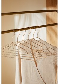 Resim Ocean Home Textile 12'li Altın Renk Metal Giysi Askısı 22 x 41 x 0.4 cm 