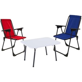 Resim Exent 45x60 Katlanır Masa + 2 Adet Kamp Sandalyesi, Katlanır Sandalye, Çift Dikişli 120 Kg Kapasiteli-kır-lac-bey Çok Renkli 