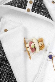 Resim HAMUR Bebek Dış Kundak Battaniyesi Uyku Tulumu Bebek Arabası Puset Minderi Örtüsü Fluffy Battaniye Bb-506 