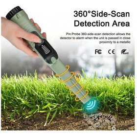 Resim Su Altı Altın Metal Dedektörü Ip-68 15 Feet Led Ekran+pil Siyah 