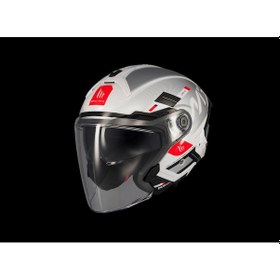 Resim MT Helmets KASK MT COSMO SV Silence A2 Gloss GÜMÜŞ GÖZLÜKLÜ 