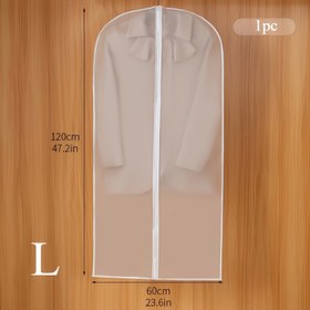 Resim 5 adet/1 adet Şeffaf Fermuarlı Giysi Kapakları - Toz Geçirmez Asılı Giysi Saklama Çantaları, Dayanıklı Polyester Gardırop Koruyucuları Seyahat ve Ev Dolabı Düzenlemesi için, Giysi Düzenleyici Saklama 
