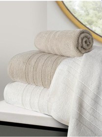 Resim Lavinda 4 Lü Banyo Havlu Seti 70x140 Bej - Krem 