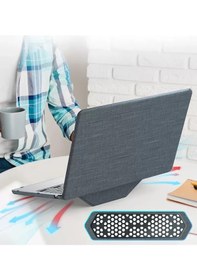 Resim Newface Apple Uyumlu MacBook Pro 13 2020 MacBook Kumaş Kapak - Gri 
